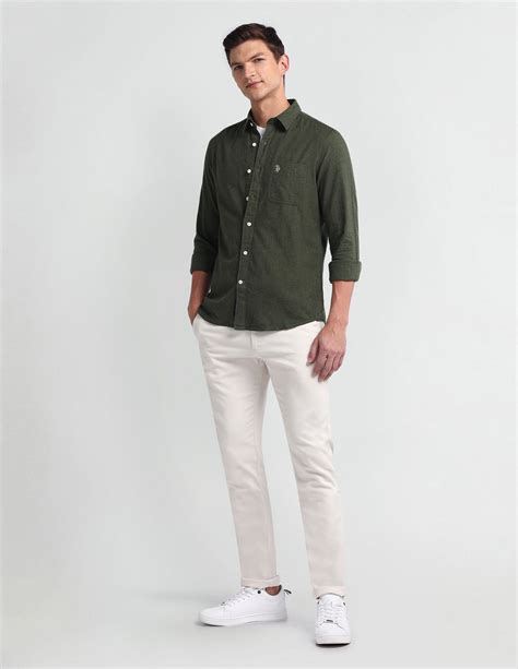 Semi Cutaway Collar Slim Fit Shirt – U.S. Polo Assn. India