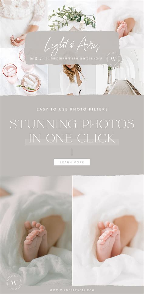 Light & Airy Lightroom Presets by Wilde Presets, Mobile Presets ...