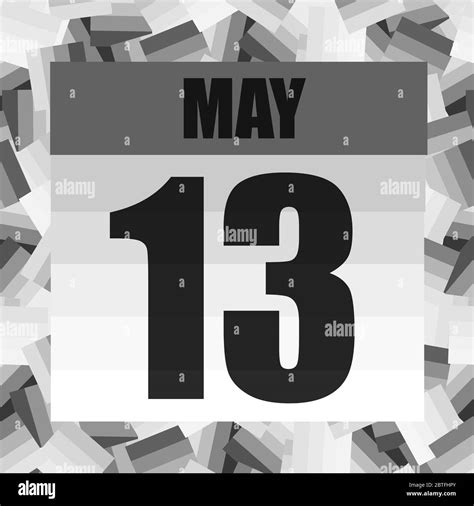 May 13 icon. For planning important day. Banner for holidays and special days. May 13th ...