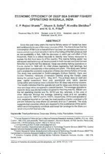 Economic efficiency of deep sea shrimp fishery operations in Kerala ...