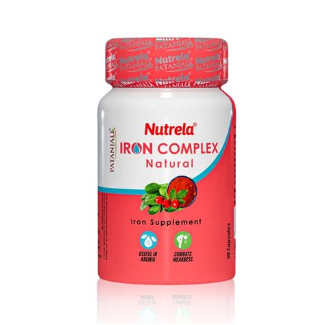 Patanjali Nutrela Iron Complex Natural 350mg 30 Capsules – ZEVIKA HEALTH