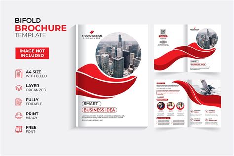 Modern Multipurpose Bifold Brochure Template Design | Plantilla de ...