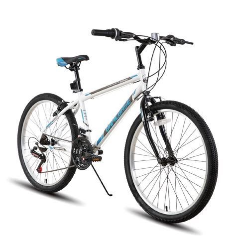 Hiland 24 26 inch Mountain Bike for Men Women, 21 Speeds High-Carbon Steel Frame, Sport Cycling ...