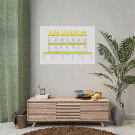 Real Calendar Rolled Poster, 28-day Format, 364 Days Calendar, 13 ...