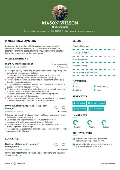 Duties And Responsibilities Of Night Auditor In Front Office at Joseph Heil blog