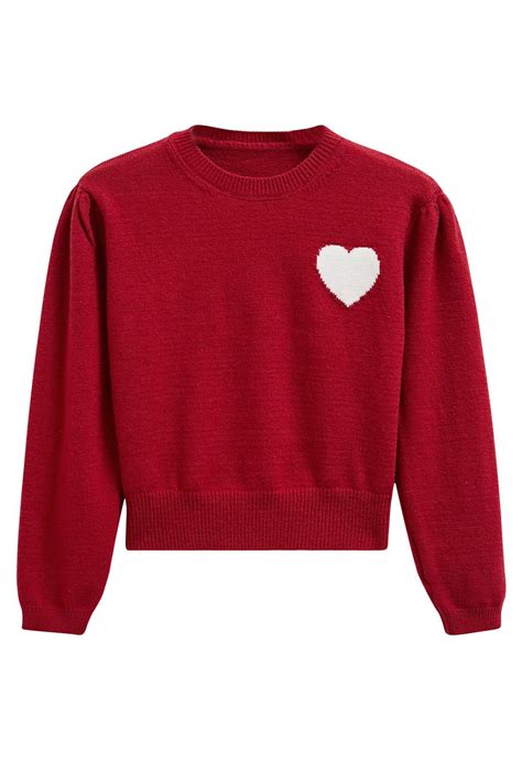 Sweet Heart Cozy Knit Sweater in Red - Retro, Indie and Unique Fashion