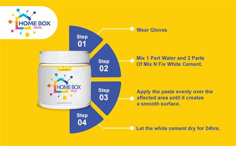 HOMEBOX mini Mix n Fix White Cement (850 g) – For Filling Gaps, Cracks ...