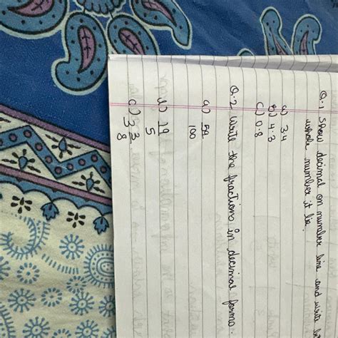 Write the fractions in decimal form. - Brainly.in