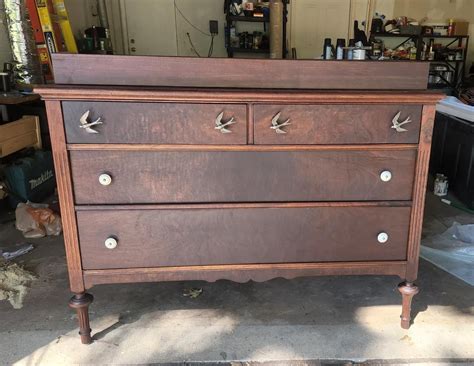 After and before of my $50 1930's thirfted dresser being turned into a ...