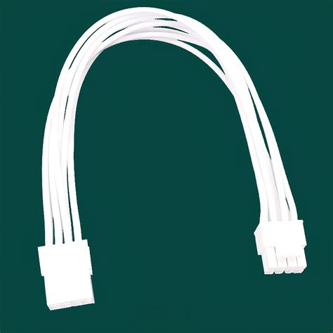 CPU 8PIN Power Supply Sleeved Extension Cable White Black – CuriosityCaps