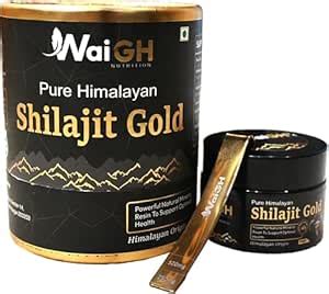WaiGH NUTRITION Shilajit/Shilajeet Gold Resin - 20g | 250mg/Serving ...