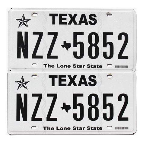 2021 Texas Pair #NZZ5852 | Best TX License Plates