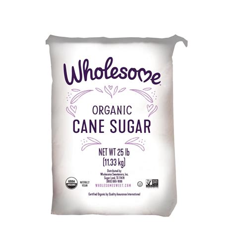 Wholesome Organic Cane Sugar - 25lb Bag – Whole Earth Brands