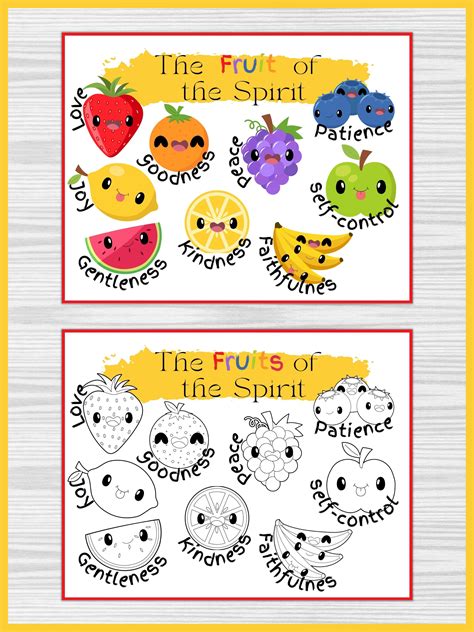 Free Fruit of the Spirit Printables for Kids | Healing Home