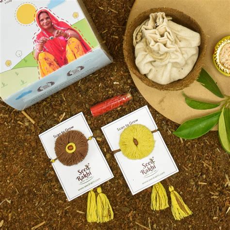 Buy plantable seed rakhi from online gift store Indigifts
