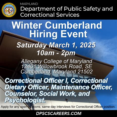 DPSCS - Career Events