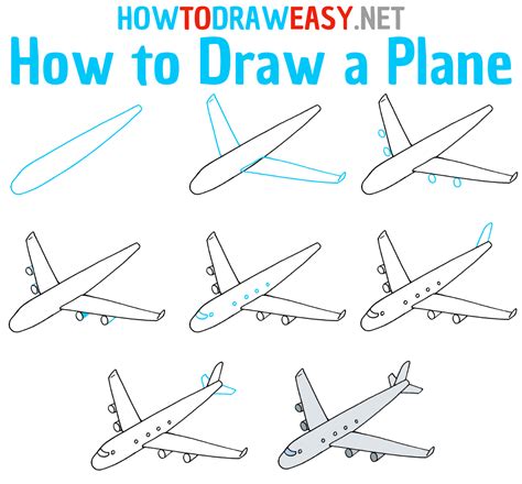 How to Draw a Plane - How to Draw Easy