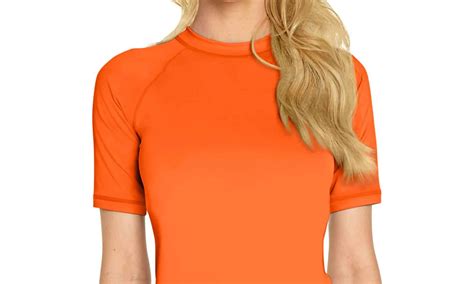 Rash Guard Short Sleeve – Orange - Wet Effect, Inc.