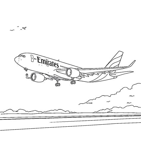Best Emirates Plane Coloring Pages (Free Printable PDF)