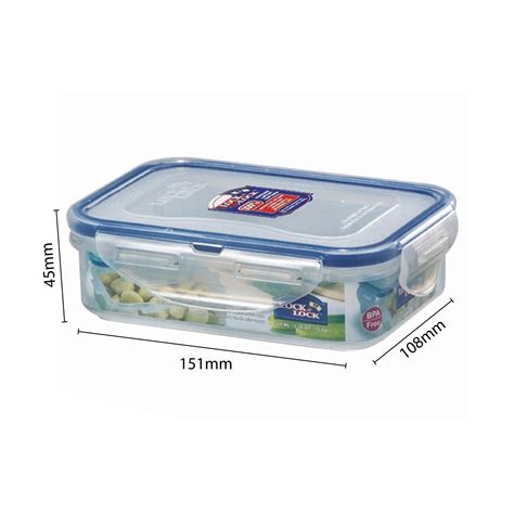 LocknLock Classics Small Flat Rectangular Food Container with Leak Pro ...