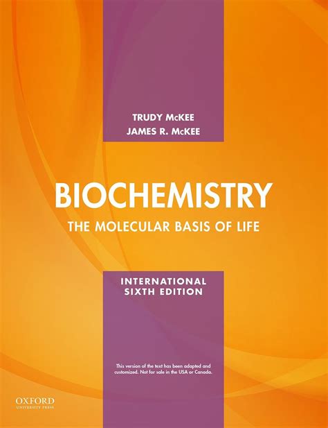 Buy BIOCHEMISTRY: THE MOLECULAR BASIS OF LIFE, INTERNATIONAL EDITION ...