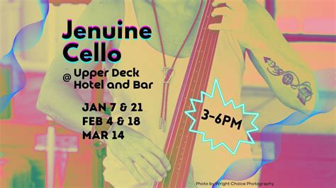 Poolside Cello at The Upper Deck with Jenuine, Upper Deck Hotel & Bar ...
