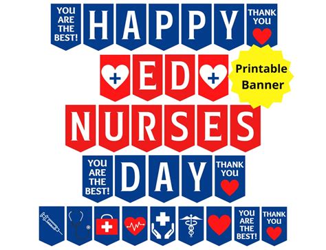 Buy Emergency Nurses Day Printable Banner, ED Nurse Day Sign, Emergency ...