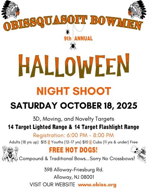 “HALLOWEEN” NIGHT SHOOT, 398 Alloway Friesburg Road, Alloway, NJ, 18 ...
