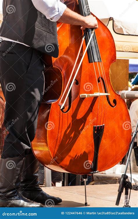 Detail of Bass Musical Instrument. Artistic Performances at Folk ...