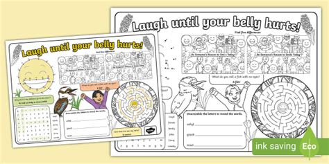 World Laughter Day Activity Mat K-2
