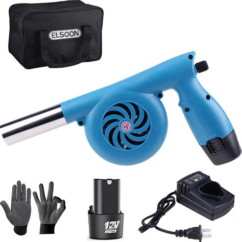 Buy ELSOON Electric Bellows Portable Fireplace Tools 12V 5000 RPM Fan ...
