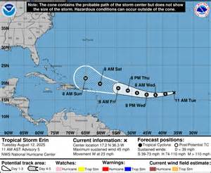 Tropical Storm Erin Update as Chances of US Landfall Increase - Newsweek