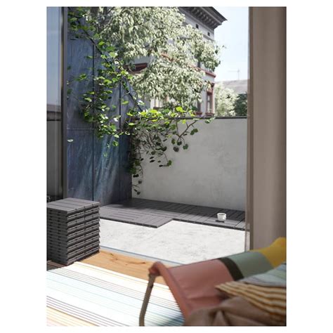 RUNNEN floor decking, outdoor, dark grey, 0.81 m² (9 sq feet) - IKEA