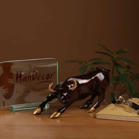 Buy Charging Bull 7 Inches Showpiece Brass Showpiece Online at Best Price