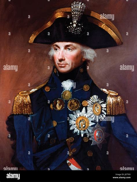 This portrait of Rear-Admiral Sir Horatio Nelson, an iconic British ...