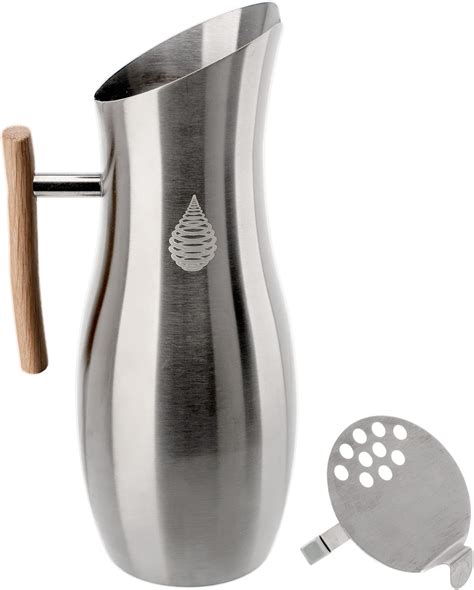 Amazon.com: Invigorated Living Stainless Steel Water Pitcher with Lid ...