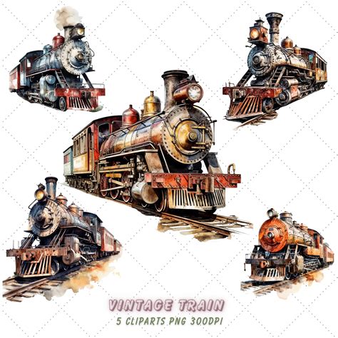 Old Steam Train Clipart
