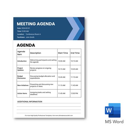 Conference Agenda Templates Word