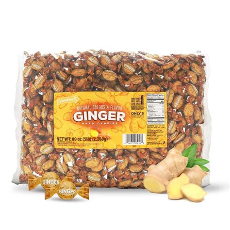 Colombina Ginger Chews for Nausea Relief - Bulk Pack of Gluten-Free ...