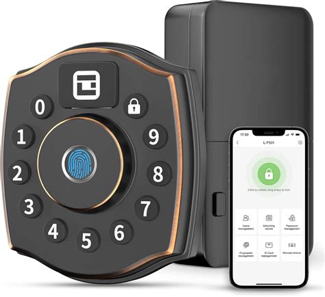 GeekTale Smart Deadbolt Lock, Fingerprint Deadbolt with App, Keyless ...