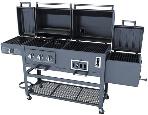 NEW Huge 4in1 Combo Gas Charcoal Grill 3 Burner BBQ Propane Smoker Sear ...