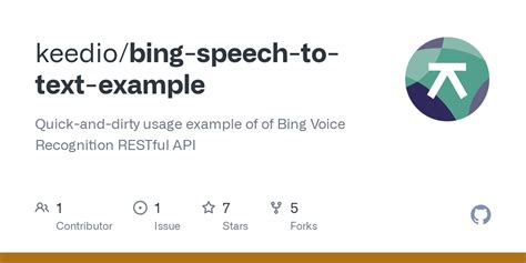 Bing Speech API Tutorial 的图像结果