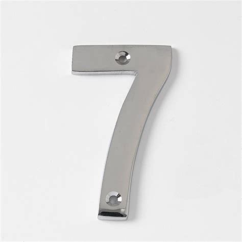 Bulk Hardware BH51764 50 mm-No 7, Solid Brass, Chrome Address Mailbox ...