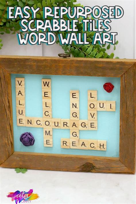 Easy Repurposed Scrabble Tiles Word Wall Art | Scrabble tile crafts ...