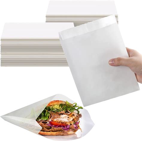 Amazon.com: Zubebe 600 Pcs Paper Sandwich Bags 7 x 6 x 1 Inch Wet Wax ...