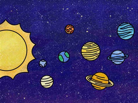 Solar System Drawing Simple 的图像结果
