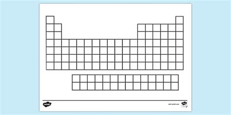 Blank Periodic Table Colouring Sheet (teacher made) - Twinkl