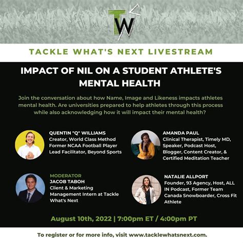 How Does NIL Impact an Athlete's Mental Health?