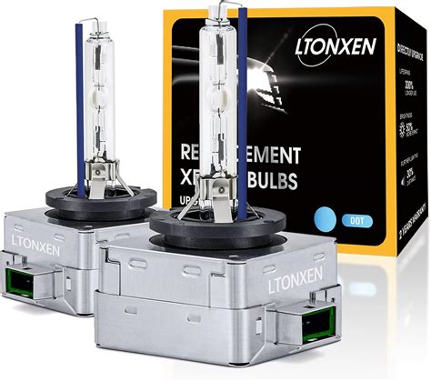 LTONXEN D3S Xenon HID Headlight Bulbs, 8000K Ice Blue Xenon Bulb for ...