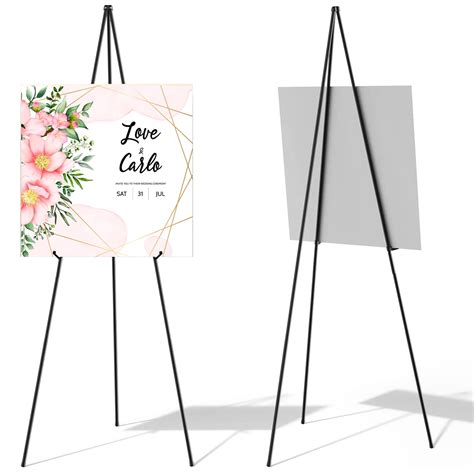 Hariumiu Easel Stand for Display Wedding Sign & Poster - 66 Inches Tall ...